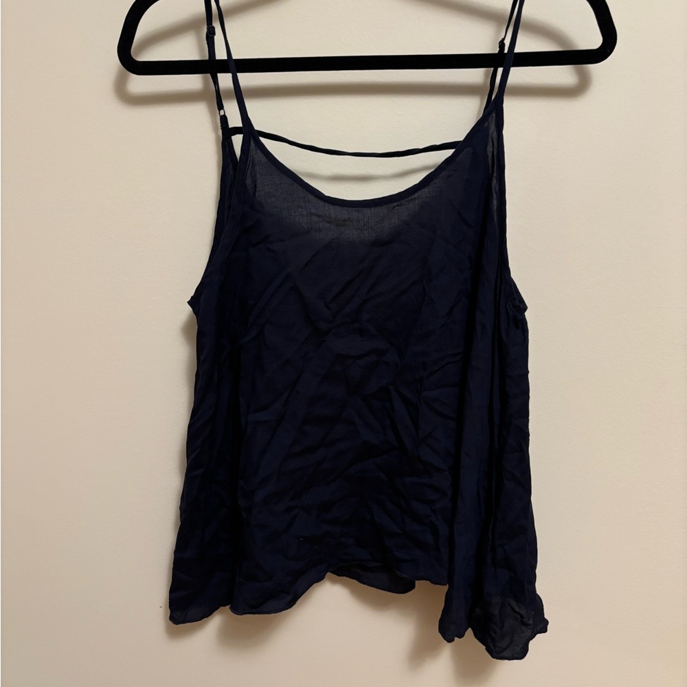 Elegant Navy Spaghetti Strap Top